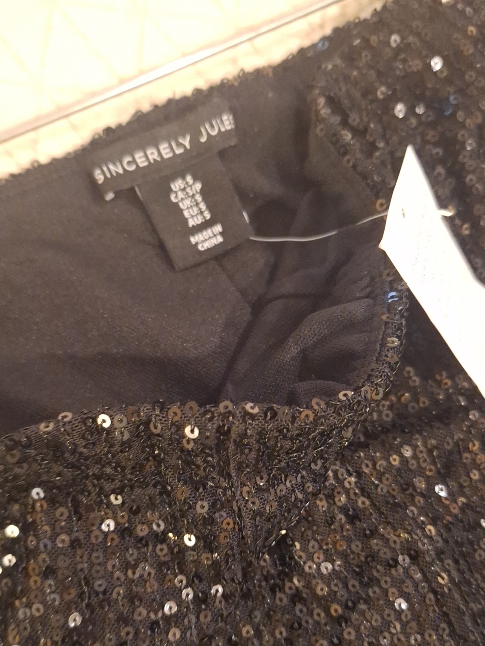 Sincerely Jules Black Sequin party pants.